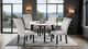 Furniture of America® Sabro 5-Piece White Round Dining Table Set with Black Base-0