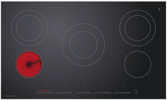 Fisher & Paykel Series 5 36" Black Glass Electric Cooktop-0