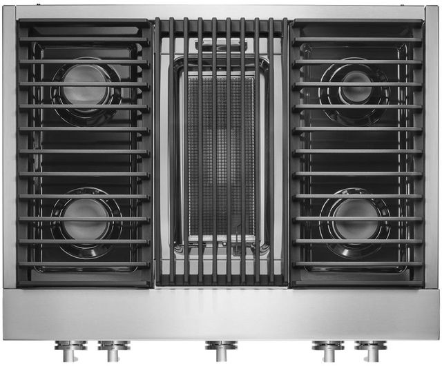 JennAir® NOIR™ 36" Stainless Steel Natural Gas Rangetop-2