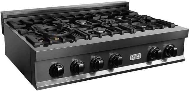ZLINE Professional 36" Black Stainless Steel Gas Rangetop-2