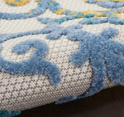 Nourison Home™ Aloha Ivory Blue 5'x8' Style 1 Area Rug-3