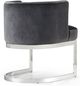 Meridian Furniture Gianna Gray/Chrome Velvet Dining Chair-2