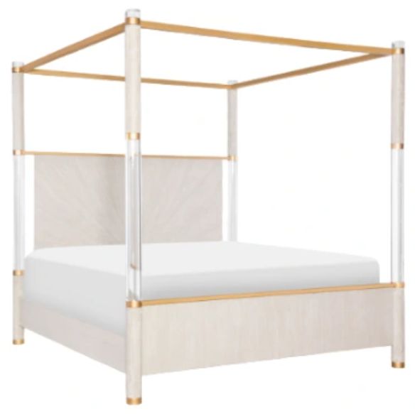 Legacy Classic Miramar Oyster Queen Canopy Bed-0