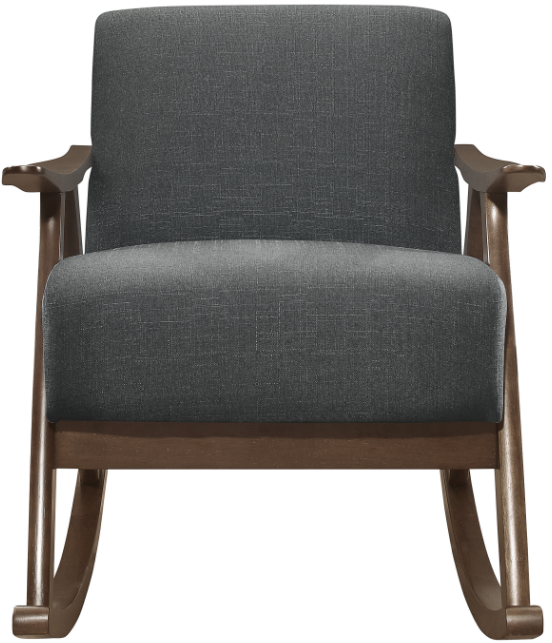 Homelegance® Waithe Dark Gray/Dark Walnut Rocking Chair-2