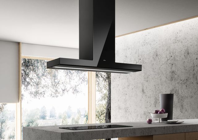 Elica Iconic Series Haiku 36" Black Glass Wall Mounted Range Hood-4