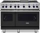 Viking® 7 Series 48" Cast Black Pro Style Natural Gas Range with 12" Reversible Griddle-0