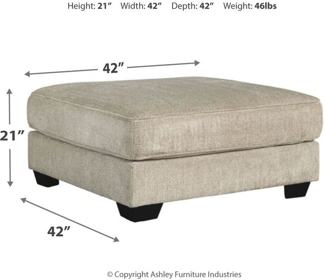Benchcraft® Ardsley Pewter Oversized Accent Ottoman-1