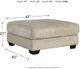 Benchcraft® Ardsley Pewter Oversized Accent Ottoman-1