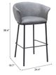 Zuo® Modern Garston Gray Barstool-1