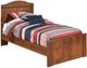 Signature Design by Ashley® Barchan 4-Piece Medium Brown Twin Panel Bed Set-1