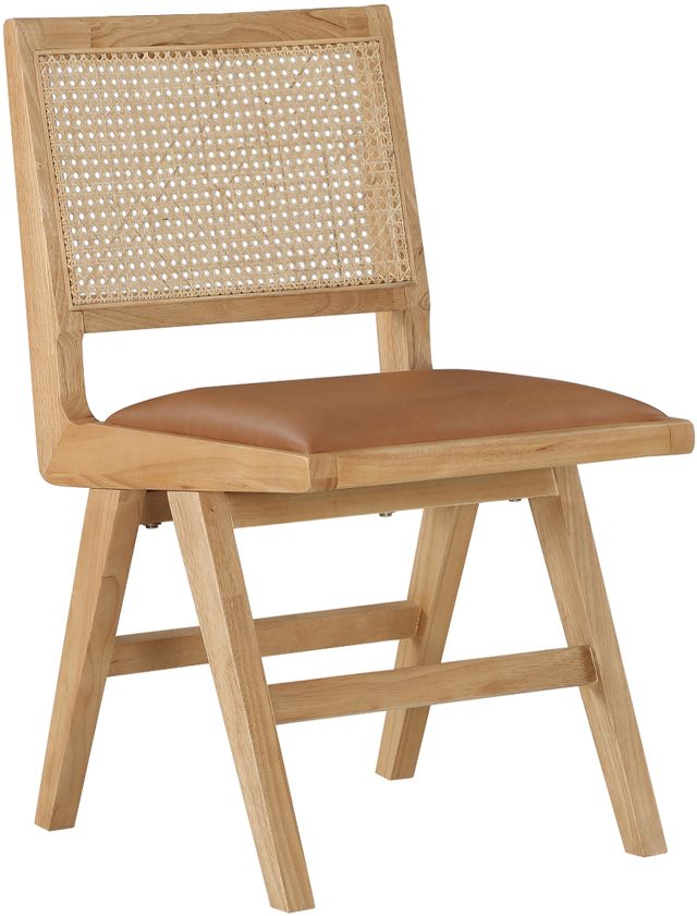 Meridian Furniture Abby Cognac/Natural Dining Side Chair-0