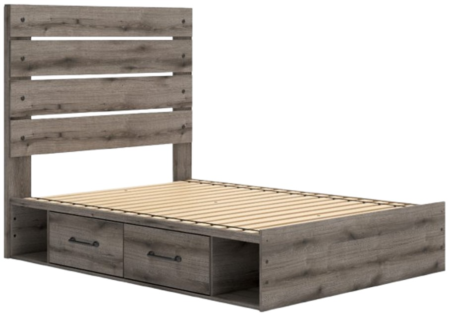 Graystorm Full Storage Bed - Brown Gray