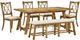 Jofran Inc.Telluride 6-Piece Gold Counter Dining Set-0