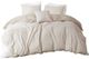 Olliix by Clean Spaces Dover Natural King/California King 5 Piece Organic Cotton Oversized Comforter Cover Set with removable insert-1