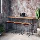Jofran Inc. Nature's Edge 3-Piece Black/Natural Backless Stool Set-1