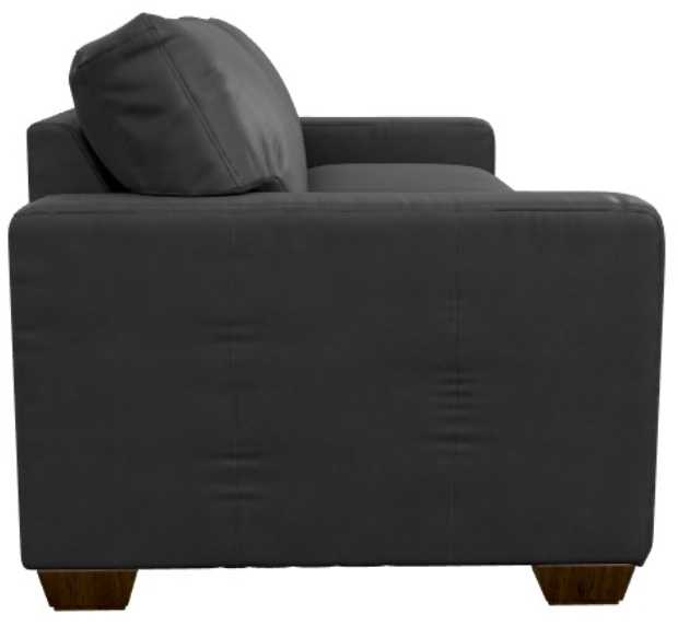 La-Z-Boy® Shiloh Navy Leather Apartment-Size Sofa | Dewey