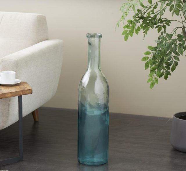 Deco Marche Teal Ombre 29'' Tall Floor Vase-3