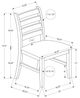 Monarch Specialties Inc. 2-Piece Antique Grey/Dark Grey Fabric 38" Upholstered Dining  Side Chairs S-4