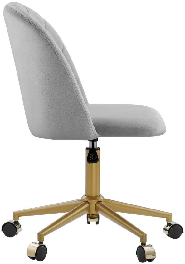 Linon Abigail Gray Desk Chair-4