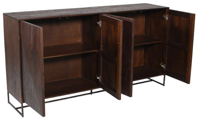 Home Trends & Design Cambridge Distressed Walnut Sideboard-2