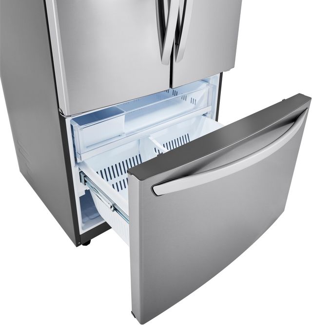 LG 23" Cu. Ft. PrintProof™ Stainless Steel French Door Refrigerator-4