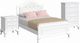 Elements International Jesse 3-Piece White Full Bedroom Set-0