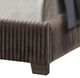 Bernards Milo Brown Pleated Upholstered King Panel Bed-2