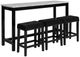 New Classic® Home Furnishings Celeste 4-Piece Black Theater Bar Dining Set-0