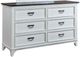 Liberty Furniture Allyson Park Charcoal/Wirebrushed White 74" Dresser and Mirror-2