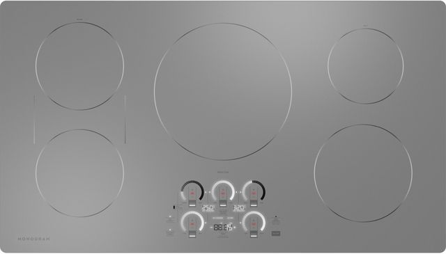 Monogram® 36" Silver Induction Cooktop-1