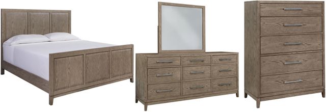 Signature Design by Ashley® Chrestner 4-Piece Gray King Panel Bed Set-0