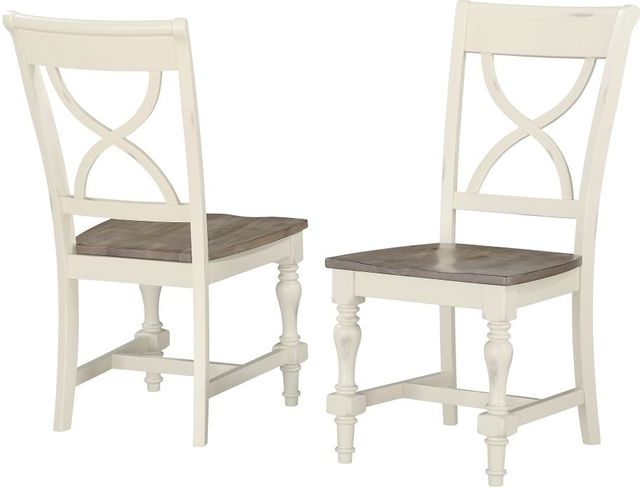 Winners Only® Torrance Gray/White Dining Side Chair-3