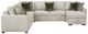 Homelegance® Isla 4-Piece Sand Modular Sectional with Reversible Chaise-2