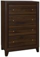 Coaster® Welsley 5-Piece Walnut Eastern King Bedroom Set-3