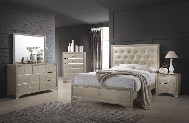 Coaster® Bling Game Metallic Platinum Queen Storage Bed-3