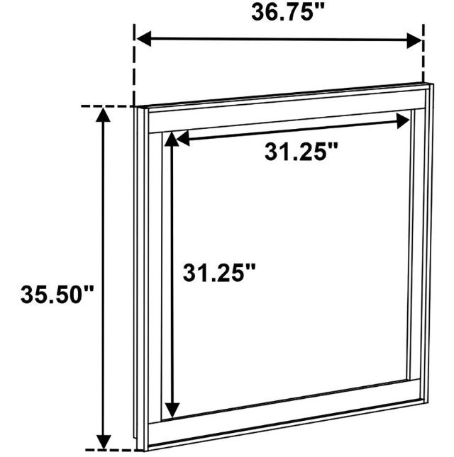 Coaster® Henderson Medium Oak Dresser Mirror-2