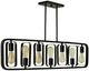 YHD Elliptical Matte Black 7-Light Island Lighting-0