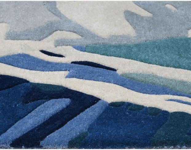 KAS Rugs Cove Blue/Ivory Illusion 5'x8' Area Rug-3