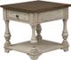 Liberty Furniture Morgan Creek Tobacco End Table with Antique White Base-4