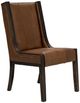 International Furniture Direct Walnut Black/Brown Leather Dining Side Chair-0