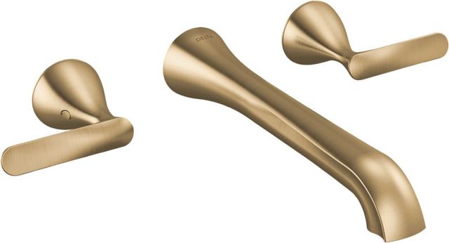 Delta Bonacci™ Lumicoat® Champagne Bronze 2-Handle Wall Mount Bathroom Faucet-0