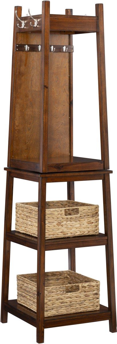 Powell® Jalen Cherry Rotating Coat Rack-0