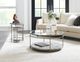 Hooker® Furniture 5889-80 2-Piece Glass Top Nesting Table Set with Champagne Base-1