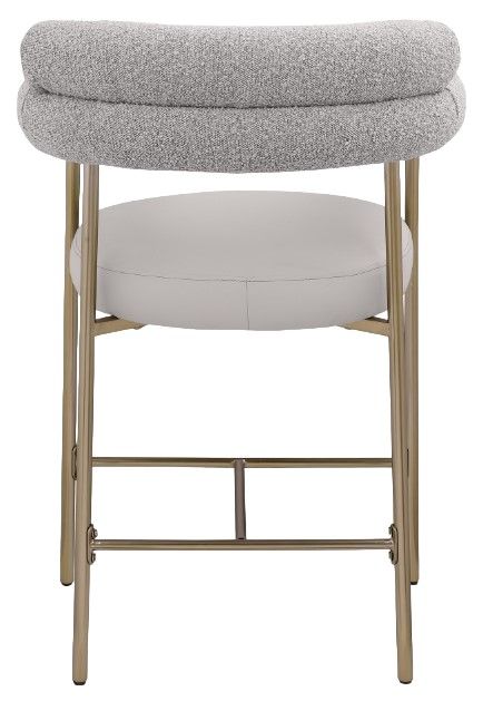 Meridian Furniture Blake Brushed Gold/Taupe Counter Stool-3