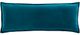 Surya Cotton Velvet Teal 12"x30" Toss Pillow with Down Insert-0