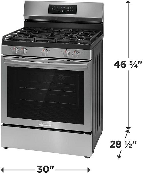 Frigidaire Gallery® 30" Stainless Steel Freestanding Gas Range with Total Convection-3