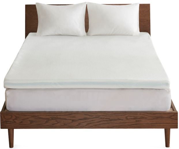 Olliix by Sleep Philosophy 3-Zone White 3" Queen Memory Foam Topper with Removable Cover-1