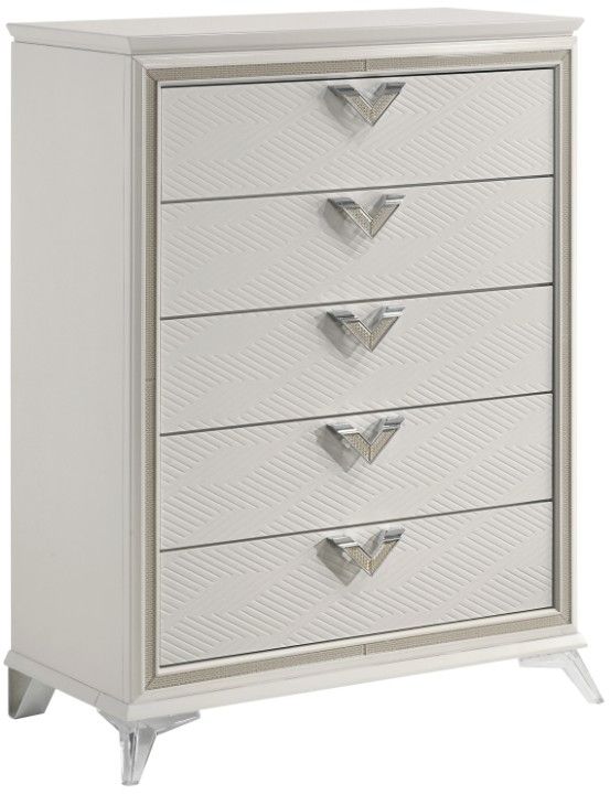Homelegance® Audra Gold/White Chest-0