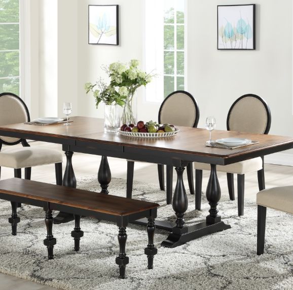 Winners Only® Torrance Brown/Ebony Dining Bench-3