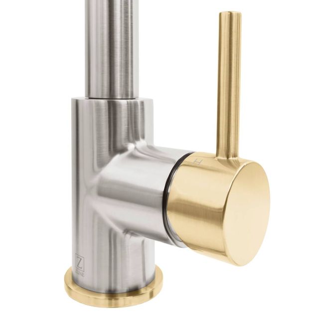 ZLINE Autograph Edition Brushed Nickel Gemini Pull Down Single Handle Kitchen Faucet-4